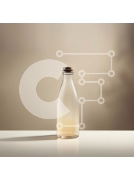 Σετ των 2 Intra Συλλεκτικό Ξύλινο Παζλ Plywood  4mm - Δροσιστικός χυμός πορτοκαλιού σε ένα διαυγές γυάλινο μπουκάλι Σε Ξύλινο Κουτί - Διαστάσεις: 10x10 cm – 25 κομμάτια