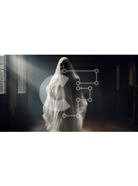 Intra Συλλεκτικό Ξύλινο Παζλ Plywood  4mm - Φάντασμα σε ένα δωμάτιο με χαμηλό φωτισμό Σε Ξύλινο Κουτί - Διαστάσεις Puzzle: 10x10 cm – 25 κομμάτια