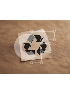 Intra Συλλεκτικό Ξύλινο Παζλ Plywood  4mm - Σύμβολο ανακύκλωσης σε χαρτί Σε Ξύλινο Κουτί - Διαστάσεις Puzzle: 10x10 cm – 25 κομμάτια