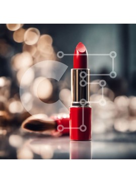 Σετ των 2 Intra Συλλεκτικό Ξύλινο Παζλ Plywood  4mm - Κόκκινο κραγιόν στο τραπέζι με θολό φόντο Σε Ξύλινο Κουτί - Διαστάσεις: 10x10 cm – 25 κομμάτια