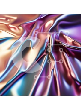 Σετ των 2 Intra Συλλεκτικό Ξύλινο Παζλ Plywood  4mm - Πολυτελής και πολυτελής εικόνα από πολύχρωμο λαμπερό ύφασμα Σε Ξύλινο Κουτί - Διαστάσεις: 10x10 cm – 25 κομμάτια