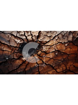 Intra Συλλεκτικό Ξύλινο Παζλ Plywood  4mm - Ζοφερή και έρημη άποψη μιας βαθιάς ρωγμής στο έδαφος Σε Ξύλινο Κουτί - Διαστάσεις: 10x10 cm – 25 κομμάτια