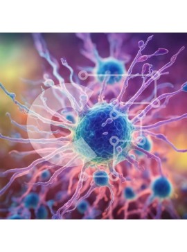 Intra Συλλεκτικό Ξύλινο Παζλ Plywood  4mm - Κοντινή όψη ενός καρκινικού κυττάρου Σε Ξύλινο Κουτί - Διαστάσεις Puzzle: 10x10 cm – 25 κομμάτια