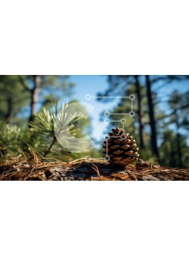 Intra Συλλεκτικό Ξύλινο Παζλ Plywood  4mm - Πεύκο στο δάσος Σε Ξύλινο Κουτί - Διαστάσεις: 10x10 cm – 25 κομμάτια