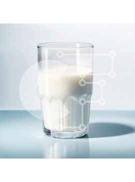 Σετ των 2 Intra Συλλεκτικό Ξύλινο Παζλ Plywood  4mm - Δροσιστικό ποτήρι γάλα σε μπλε φόντο Σε Ξύλινο Κουτί - Διαστάσεις: 10x10 cm – 25 κομμάτια