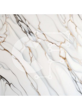 Intra Συλλεκτικό Ξύλινο Παζλ Plywood  4mm - Εκπληκτικός λευκός μαρμάρινος τοίχος με χρυσές φλέβες Σε Ξύλινο Κουτί - Διαστάσεις Puzzle: 10x10 cm – 25 κομμάτια