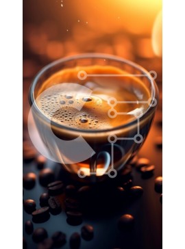 Intra Συλλεκτικό Ξύλινο Παζλ Plywood  4mm - Εκπληκτική εικόνα του αχνιστού καφέ σε σκοτεινό φόντο Σε Ξύλινο Κουτί - Διαστάσεις: 10x10 cm – 25 κομμάτια