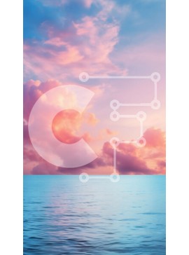 Σετ των 2 Intra Συλλεκτικό Ξύλινο Παζλ Plywood  4mm - Εκπληκτικό ηλιοβασίλεμα πάνω από τον ήρεμο ωκεανό με ζωηρά χρώματα του ουρανού Σε Ξύλινο Κουτί - Διαστάσεις: 10x10 cm – 25 κομμάτια