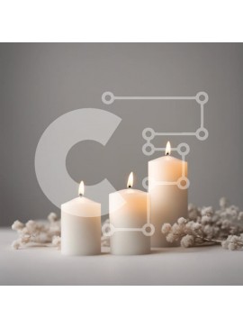 Intra Συλλεκτικό Ξύλινο Παζλ Plywood  4mm - Αναμμένα κεριά με κερί που στάζει σε γκρι φόντο Σε Ξύλινο Κουτί - Διαστάσεις Puzzle: 10x10 cm – 25 κομμάτια