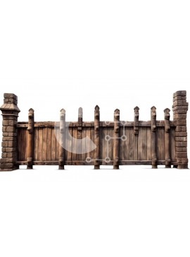 Intra Συλλεκτικό Ξύλινο Παζλ Plywood  4mm - Προστατευτικός ξύλινος φράχτης με αιχμές - Φωτογραφία Αρχείου Σε Ξύλινο Κουτί - Διαστάσεις Puzzle: 10x10 cm – 25 κομμάτια