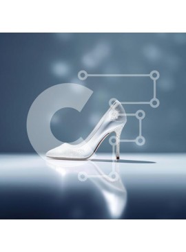 Σετ των 2 Intra Συλλεκτικό Ξύλινο Παζλ Plywood  4mm - Κομψό και μοντέρνο, διαφανές πλαστικό ψηλοτάκουνο παπούτσι στιλέτο Σε Ξύλινο Κουτί - Διαστάσεις: 10x10 cm – 25 κομμάτια