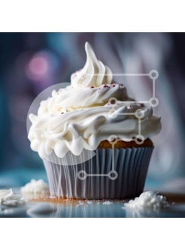 Σετ των 2 Intra Συλλεκτικό Ξύλινο Παζλ Plywood  4mm - Νόστιμο Cupcake με Πασπαλίσματα σε Μπλε Επιφάνεια Σε Ξύλινο Κουτί - Διαστάσεις: 10x10 cm – 25 κομμάτια