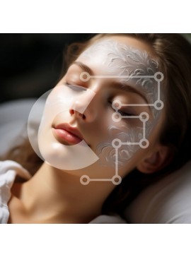 Σετ των 2 Intra Συλλεκτικό Ξύλινο Παζλ Plywood  4mm - Χαλαρωτική εμπειρία σπα με γυναίκα που φορά μάσκα προσώπου Σε Ξύλινο Κουτί - Διαστάσεις: 10x10 cm – 25 κομμάτια