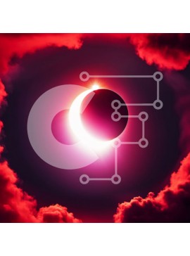 Intra Συλλεκτικό Ξύλινο Παζλ Plywood  4mm - Εκπληκτική εικόνα μιας μερικής έκλειψης ηλίου κατά τη διάρκεια του ηλιοβασιλέματος Σε Ξύλινο Κουτί - Διαστάσεις: 10x10 cm – 25 κομμάτια