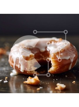 Σετ των 2 Intra Συλλεκτικό Ξύλινο Παζλ Plywood  4mm - Νόστιμο γλασέ ντόνατς με ψεκασμό Σε Ξύλινο Κουτί - Διαστάσεις: 10x10 cm – 25 κομμάτια