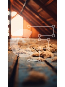 Intra Συλλεκτικό Ξύλινο Παζλ Plywood  4mm - Σοφίτα με ξύλινα δοκάρια και μόνωση Σε Ξύλινο Κουτί - Διαστάσεις Puzzle: 10x10 cm – 25 κομμάτια