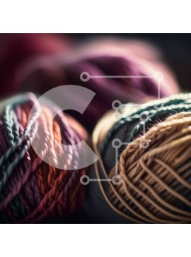 Intra Συλλεκτικό Ξύλινο Παζλ Plywood  4mm - Ζωντανή κινηματογράφηση σε πρώτο πλάνο από πολύχρωμες μπάλες νήματος σε ένα τραπέζι Σε Ξύλινο Κουτί - Διαστάσεις Puzzle: 10x10 cm – 25 κομμάτια