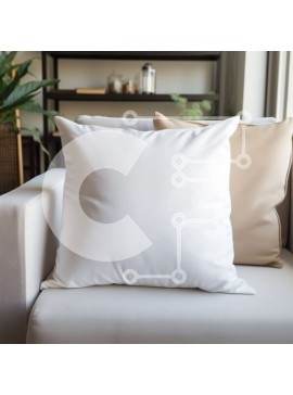 Intra Συλλεκτικό Ξύλινο Παζλ Plywood  4mm - Λευκό μαξιλάρι σε μπεζ καναπέ στο σαλόνι Σε Ξύλινο Κουτί - Διαστάσεις Puzzle: 10x10 cm – 25 κομμάτια