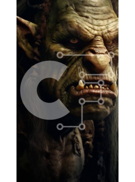 Intra Συλλεκτικό Ξύλινο Παζλ Plywood  4mm - Καλικάντζαρο με στέμμα και επιτελείο σε κοντινό πλάνο Σε Ξύλινο Κουτί - Διαστάσεις Puzzle: 10x10 cm – 25 κομμάτια