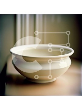 Intra Συλλεκτικό Ξύλινο Παζλ Plywood  4mm - Μινιμαλιστικό λευκό κεραμικό μπολ σε ξύλινο τραπέζι Σε Ξύλινο Κουτί - Διαστάσεις Puzzle: 10x10 cm – 25 κομμάτια