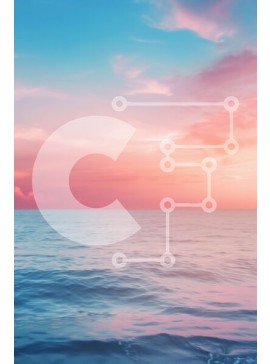 Σετ των 2 Intra Συλλεκτικό Ξύλινο Παζλ Plywood  4mm - Εκπληκτικό ηλιοβασίλεμα πάνω από τον ωκεανό με ήρεμα νερά Σε Ξύλινο Κουτί - Διαστάσεις: 10x10 cm – 25 κομμάτια