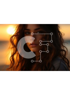 Intra Συλλεκτικό Ξύλινο Παζλ Plywood  4mm - Εκπληκτική εικόνα μιας γυναίκας με μαύρο μπικίνι στο ηλιοβασίλεμα Σε Ξύλινο Κουτί - Διαστάσεις Puzzle: 10x10 cm – 25 κομμάτια