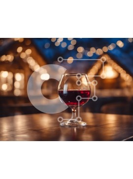 Σετ των 2 Intra Συλλεκτικό Ξύλινο Παζλ Plywood  4mm - Ποτήρι κόκκινο κρασί σε ξύλινο τραπέζι Σε Ξύλινο Κουτί - Διαστάσεις: 10x10 cm – 25 κομμάτια