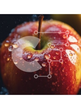 Σετ των 2 Intra Συλλεκτικό Ξύλινο Παζλ Plywood  4mm - Κόκκινο μήλο με σταγονίδια νερού Σε Ξύλινο Κουτί - Διαστάσεις: 10x10 cm – 25 κομμάτια