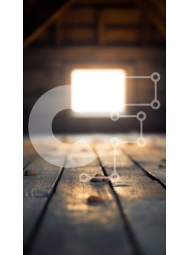 Intra Συλλεκτικό Ξύλινο Παζλ Plywood  4mm - Ρουστίκ ξύλινο πάτωμα με το φως του ήλιου να λάμπει μέσα από το παράθυρο Σε Ξύλινο Κουτί - Διαστάσεις Puzzle: 10x10 cm – 25 κομμάτια