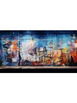 Intra Συλλεκτικό Ξύλινο Παζλ Plywood  4mm - Ζωντανή και εντυπωσιακή τοιχογραφία ενός αστικό τοπίο Σε Ξύλινο Κουτί - Διαστάσεις Puzzle: 10x10 cm – 25 κομμάτια