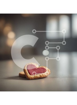 Σετ των 2 Intra Συλλεκτικό Ξύλινο Παζλ Plywood  4mm - Φρεσκοψημένα μπισκότα σε σχήμα καρδιάς με red frosting Σε Ξύλινο Κουτί - Διαστάσεις: 10x10 cm – 25 κομμάτια