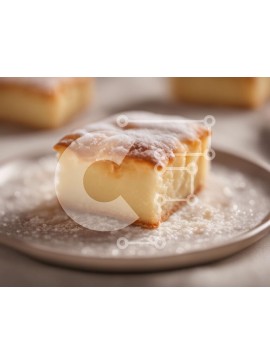 Σετ των 2 Intra Συλλεκτικό Ξύλινο Παζλ Plywood  4mm - Νόστιμο πιάτο γλυκού με ζάχαρη άχνη Σε Ξύλινο Κουτί - Διαστάσεις: 10x10 cm – 25 κομμάτια