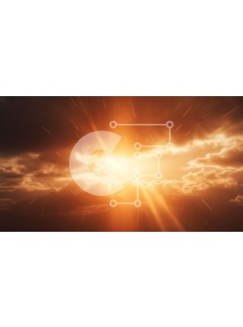 Intra Συλλεκτικό Ξύλινο Παζλ Plywood  4mm - Όμορφη εικόνα του Ήλιου που λάμπει μέσα από τα σκοτεινά σύννεφα στον ουρανό Σε Ξύλινο Κουτί - Διαστάσεις Puzzle: 10x10 cm – 25 κομμάτια