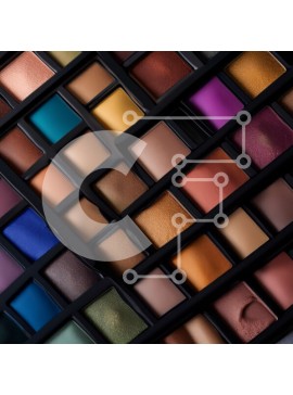 Σετ των 2 Intra Συλλεκτικό Ξύλινο Παζλ Plywood  4mm - Ζωντανή παλέτα μακιγιάζ με μια γκάμα χρωμάτων Σε Ξύλινο Κουτί - Διαστάσεις: 10x10 cm – 25 κομμάτια