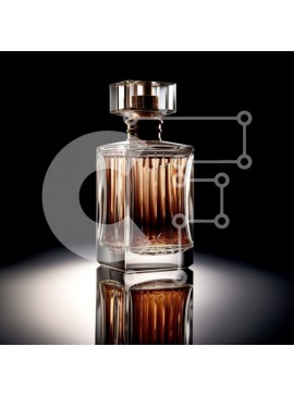 Σετ των 2 Intra Συλλεκτικό Ξύλινο Παζλ Plywood  4mm - Κομψό μπουκάλι αρώματος σε μαύρο φόντο Σε Ξύλινο Κουτί - Διαστάσεις: 10x10 cm – 25 κομμάτια