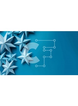 Intra Συλλεκτικό Ξύλινο Παζλ Plywood  4mm - Μπλε Origami Stars Snowflake Διακόσμηση Σε Ξύλινο Κουτί - Διαστάσεις Puzzle: 10x10 cm – 25 κομμάτια