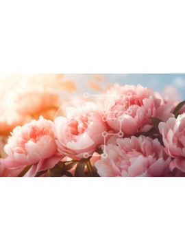 Intra Συλλεκτικό Ξύλινο Παζλ Plywood  4mm - Ροζ παιώνιες σε άνθιση Σε Ξύλινο Κουτί - Διαστάσεις: 10x10 cm – 25 κομμάτια