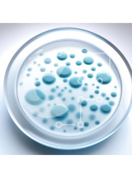 Intra Συλλεκτικό Ξύλινο Παζλ Plywood  4mm - Κοντινή εικόνα των βακτηρίων που αναπτύσσονται σε ένα πιάτο Petri Σε Ξύλινο Κουτί - Διαστάσεις Puzzle: 10x10 cm – 25 κομμάτια