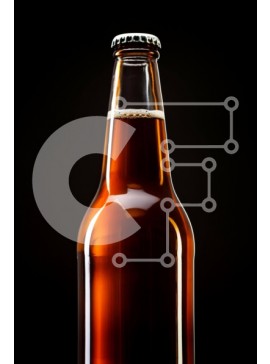 Σετ των 2 Intra Συλλεκτικό Ξύλινο Παζλ Plywood  4mm - Άδειο μπουκάλι μπύρας με σκούρο φόντο Σε Ξύλινο Κουτί - Διαστάσεις: 10x10 cm – 25 κομμάτια