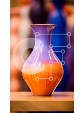 Intra Συλλεκτικό Ξύλινο Παζλ Plywood  4mm - Πολύχρωμο χειροποίητο βάζο σε ξύλινο τραπέζι Σε Ξύλινο Κουτί - Διαστάσεις Puzzle: 10x10 cm – 25 κομμάτια