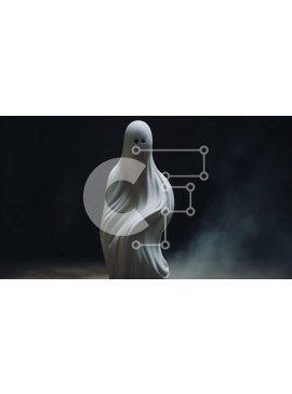 Intra Συλλεκτικό Ξύλινο Παζλ Plywood  4mm - Ειδώλιο σε σχήμα φαντάσματος στο σκοτάδι Σε Ξύλινο Κουτί - Διαστάσεις Puzzle: 10x10 cm – 25 κομμάτια