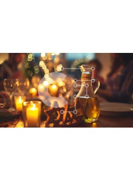 Σετ των 2 Intra Συλλεκτικό Ξύλινο Παζλ Plywood  4mm - Τραπεζαρία με κεριά και κανάτα ελαιόλαδου Σε Ξύλινο Κουτί - Διαστάσεις: 10x10 cm – 25 κομμάτια