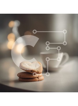 Σετ των 2 Intra Συλλεκτικό Ξύλινο Παζλ Plywood  4mm - Μπισκότα σε σχήμα καρδιάς με φλιτζάνι και πιατάκι Σε Ξύλινο Κουτί - Διαστάσεις: 10x10 cm – 25 κομμάτια