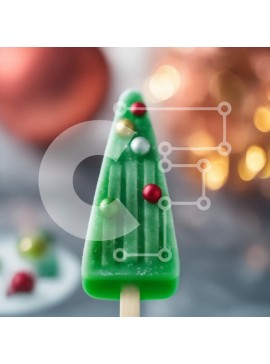 Σετ των 2 Intra Συλλεκτικό Ξύλινο Παζλ Plywood  4mm - Εορταστικό χριστουγεννιάτικο δέντρο με στολίδια και καραμέλα Σε Ξύλινο Κουτί - Διαστάσεις: 10x10 cm – 25 κομμάτια