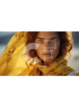 Intra Συλλεκτικό Ξύλινο Παζλ Plywood  4mm - Εκπληκτικό πορτρέτο μιας γυναίκας με μακριά σγουρά κόκκινα μαλλιά Σε Ξύλινο Κουτί - Διαστάσεις Puzzle: 10x10 cm – 25 κομμάτια