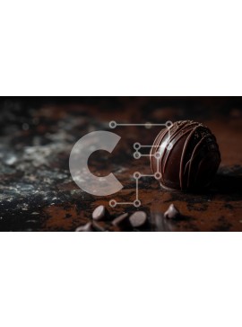 Σετ των 2 Intra Συλλεκτικό Ξύλινο Παζλ Plywood  4mm - Σοκολατένιο αυγό και λιωμένη σοκολάτα στο τραπέζι Σε Ξύλινο Κουτί - Διαστάσεις: 10x10 cm – 25 κομμάτια