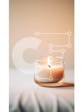 Intra Συλλεκτικό Ξύλινο Παζλ Plywood  4mm - Μονό αναμμένο κερί σε λευκό τραπεζομάντιλο Σε Ξύλινο Κουτί - Διαστάσεις Puzzle: 10x10 cm – 25 κομμάτια