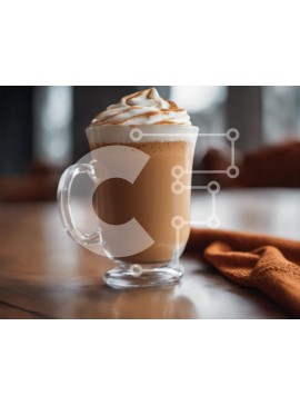 Σετ των 2 Intra Συλλεκτικό Ξύλινο Παζλ Plywood  4mm - Φλιτζάνι καφέ με σαντιγί σε ξύλινο τραπέζι Σε Ξύλινο Κουτί - Διαστάσεις: 10x10 cm – 25 κομμάτια