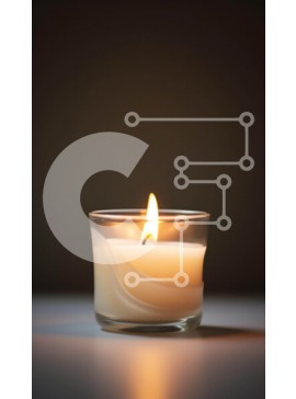 Intra Συλλεκτικό Ξύλινο Παζλ Plywood  4mm - Πλωτό κερί σε γυάλινο δοχείο Σε Ξύλινο Κουτί - Διαστάσεις Puzzle: 10x10 cm – 25 κομμάτια