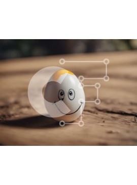 Intra Συλλεκτικό Ξύλινο Παζλ Plywood  4mm - Αυγό Smiley Face Σε Ξύλινο Κουτί - Διαστάσεις Puzzle: 10x10 cm – 25 κομμάτια